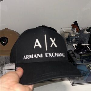 Armani Exchange Black Logo Cap